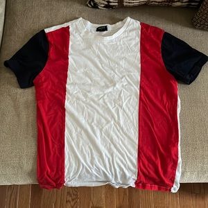 Forever 21 Red White & Blue Crew Neck Tee (Size: Men’s  S)